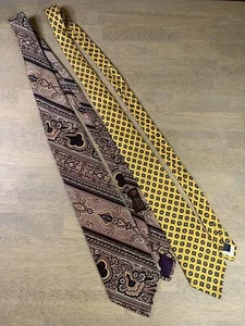 VINTAGE Hahn Marke Herren Krawatten BOHO TRIBAL PRINT MCM MOD - Bild 1 von 6