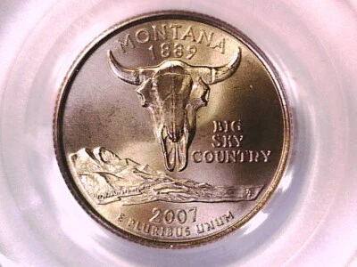 Montana 2007 P Washington State Quarter PCGS MS 68 Satin Finish 11812669 - Image 1 of 3