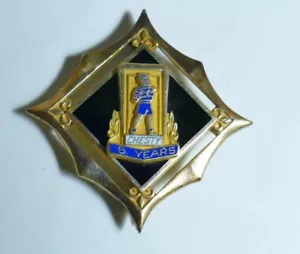 Brustkartoffelchips 5 Jahre 1/10 10k Gold Service Award Pin Emaille Terre Haute IN - Bild 1 von 12