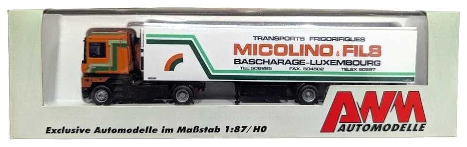 1:87 Scale AWM 60009 Renault AE Magnum & Reefer Trailer - MICOLINO & FILS - MIB - Image 1 of 1