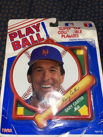 Play Ball Gary Carter New York Mets Tara Superstar Plaques MLB Vintage Unopened Cover
