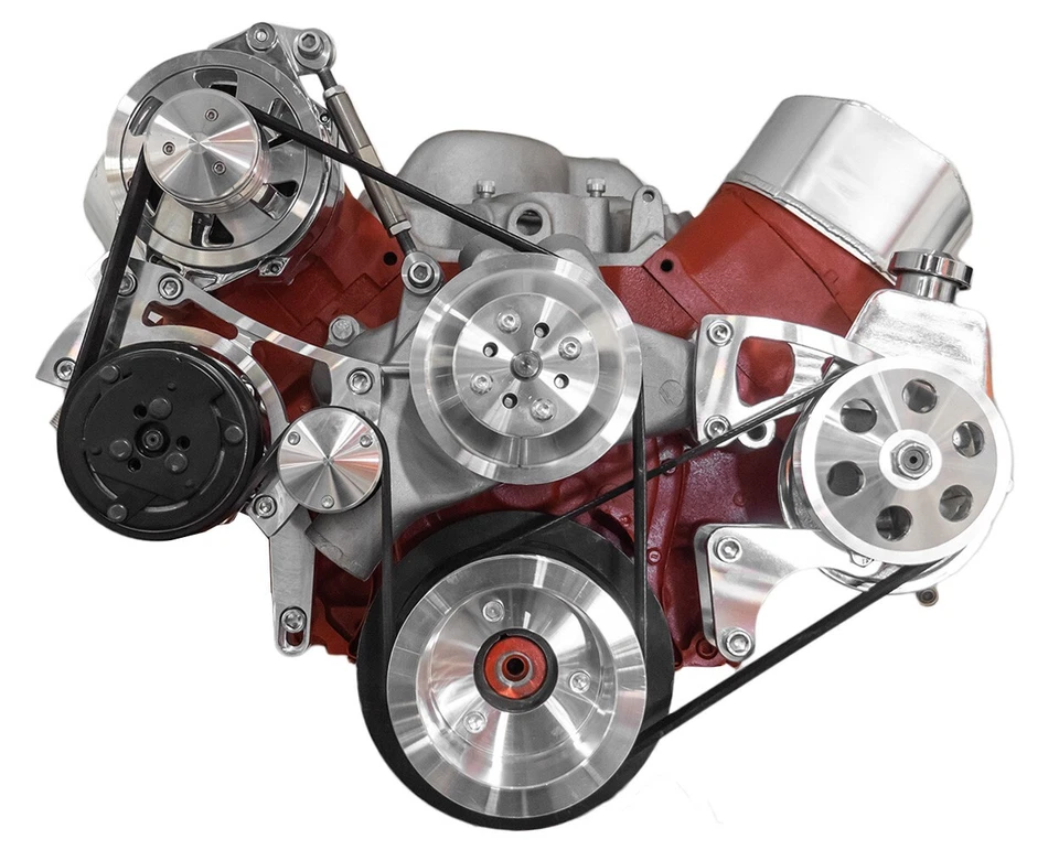Kit de conversão Big Block Chevy Serpentine montagem média AC PS ALT 396 427 454 tarugo - Imagem 1 de 3