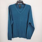 Jos A Bank Signature Collection Sweater Mens XL Blue Pima Cotton V-Neck Pullover