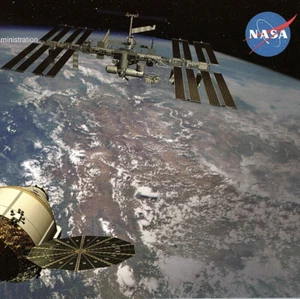 2007 NASA Stazione Spaziale Internazionale Cartolina Attracco Orione Spacecraft Artemide - Foto 1 di 3