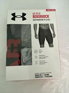 Under Armour UA Tech Boxerjock 2-Pack, XS, Light Heather Grey/Jet Grey NEW - Picture 1 of 2