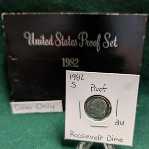 1982 S Clad Proof Roosevelt Dime from US Proof Set - Picture 1 of 2