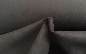 S. Harris Textured Strie Black Suede Upholstery Fabric Striesuede Onyx 18.25 yd - Picture 1 of 2