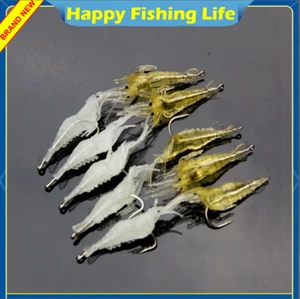 10x Artificial Grass Shrimp Soft Plastic Bait Tackle Floating Lures Fishing Lure - Picture 1 of 25