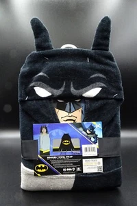 DC Comics BATMAN Hooded Towel Wrap 100% Cotton Sz 24" x 50" / 61 cm x 127 cm New - Picture 1 of 18