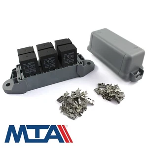 6 Way Micro Relay Box - Holds 6 Micro Relays Complete with Terminals - MTA Italy - Picture 1 of 18