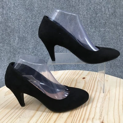 Sun + Stone Pumps Womens 8.5 Wide Felix Black Heels Suede Casual Dress Shoes - Image 1 of 4