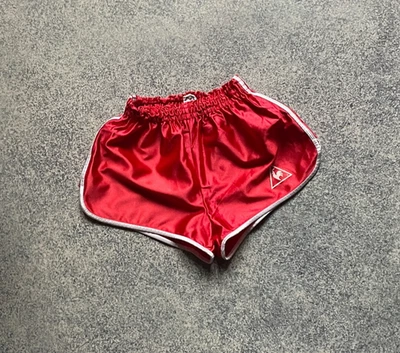 Le Coq Sportif  Vtg 1970s Running Nylon Shorts Sprinter Red Womens SZ S 36 Retro - Image 1 of 4