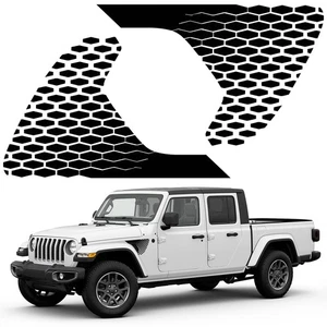 Honeycomb Fade Car Decals Fender Vent Decals for Jeep Wrangler JL JLU JT - Picture 1 of 9