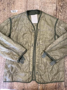 M-65 LINER Jacket Giacca Cold Weather Verde Made Usa Tg M Vintage Army 80’s - Foto 1 di 13