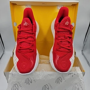 Größe 9,5 - Under Armour Curry 11 Team weiß rot 3027637-100 neu im Karton - Bild 1 von 19