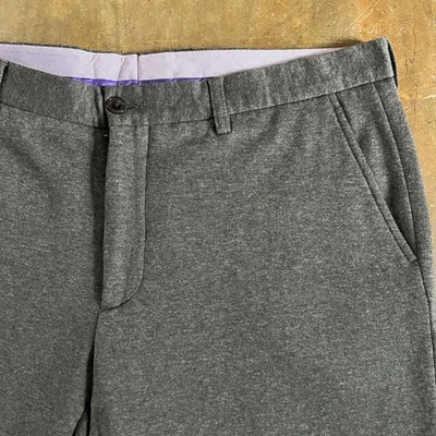 ETRO Men's Made in Italy Cotton and Boiled Wool Trouser Gray Pants 38x27 - Image 1 of 4