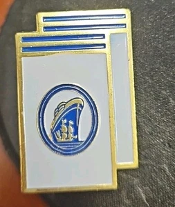 VTG Gold Toned Holland America Cruise Line 1 1/2" Lapel Hat Pin - Picture 1 of 2