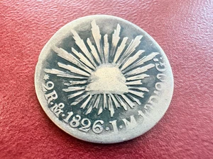 1826 Mo Mexico 2 Reales – Silver Cap & Rays, Early Republic Issue (Bent Flan) - Picture 1 of 8