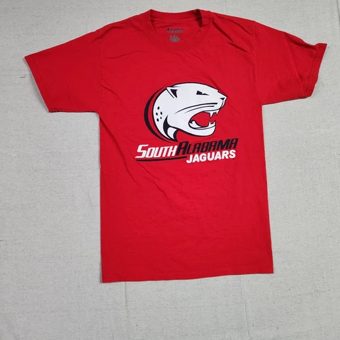South Alabama Jaguars Shirt Mens Small Red Short Sleeve Athletic College Cover