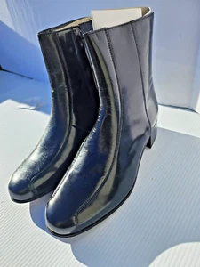 Florsheim Herren Duke glänzende schwarze Leder Stiefeletten - Bild 1 von 5
