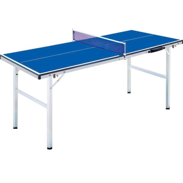  ZENY Mesa de ping pong compacta de tamaño mediano con red y  poste para espacio pequeño y apartamento, mesa multiusos : Deportes y  Actividades al Aire Libre