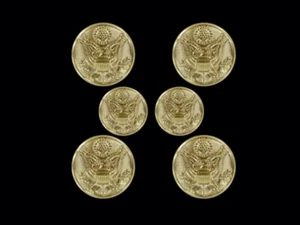 US ARMY EAGLE BUTTON SET 4X30 LIGNE & 2X25 LIGNE OFFICIAL UNIFORM DRESS  #2 - Picture 1 of 1