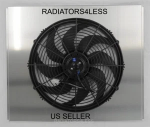 ALUMINUM RADIATOR FAN SHROUD 53 54 55 56 FORD F-100 TRUCK PICKUP WITH 16" FAN - Foto 1 di 3