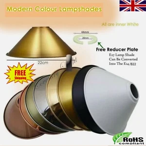 Vintage industrial Retro Pendant Lamp Shades Easy Fit Metal Ceiling Light Shade - Picture 1 of 51