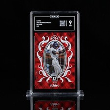 2023 DONRUSS ICHIRO #M3K-3 MR. 3000 RED /149 Graded TAG 9 (945)