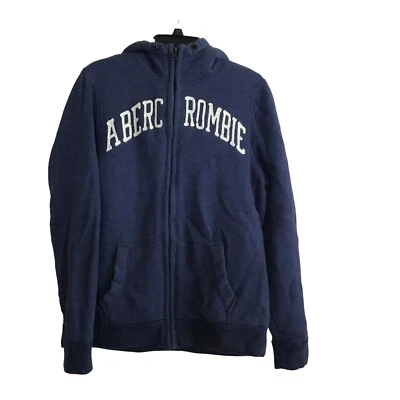 Chaqueta adolescente de piel azul abercrombie & fitch S, sin capucha cordón Foto 1 de 4