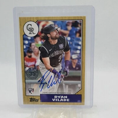 2022 Topps Baseball Series 2 Ryan Vilade 1987 Topps Auto - Image 1 of 2