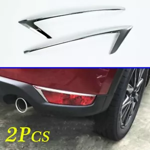 Chrome Rear Tail Fog Light Eyebrow Trim For Mazda CX-5 KF 2017-2021 Accessories - Foto 1 di 6