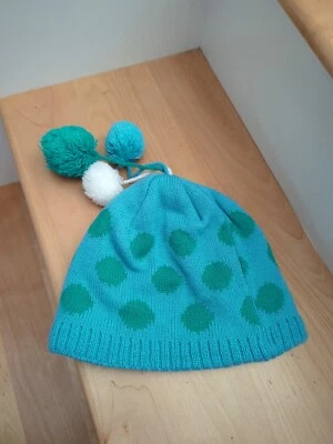 Gorra de invierno LL Bean Kids pequeña mediana verde y azul Foto 1 de 4