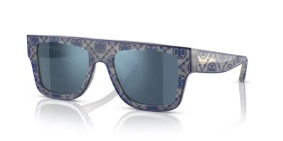 Gafas de sol para mujer Tory Burch TY7185U 193055 gris cuerno con pipping azul marino 52 mm Foto 1 de 4