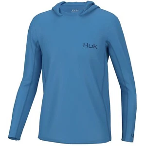 HUK Unisex Standard Icon X Hoodie, Fishing Shirt with Sun Protection for Kids, - Picture 1 of 3