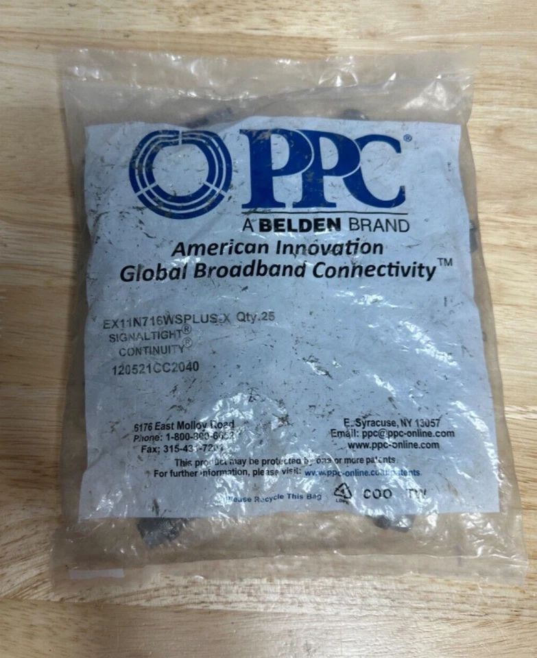 25 Qty OPPC-Belden EX11N716WSPLUS-X Compression Connector - Image 1 of 1