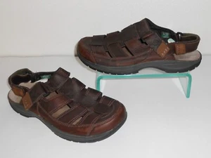 Dunham Herren Größe 14 Braun Leder Sandalen Schuhe Fischer - Bild 1 von 3