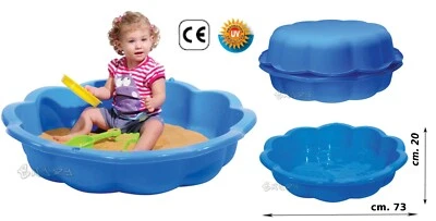 Planschbecken Garten Kinder Sandkasten Kinder Kombinierbar mit Deckel 75 Liter - Bild 1 von 4
