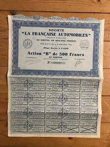 RARE = LA FRANCAISE AUTOMOBILES (B2) - Foto 1 di 1