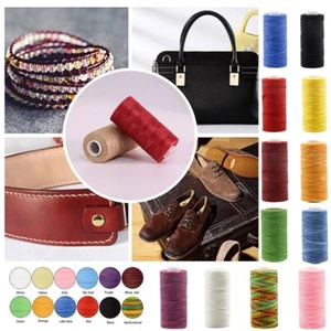 Sewing Line Thread Waxed Thread Colorful Leather Sewing Thread Polyester 50M - Picture 1 of 24