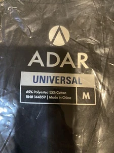 Adar unisex black drawstring scrubs set NWT Size Medium - Picture 1 of 7
