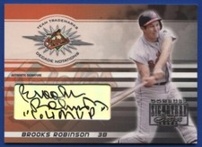 2003 DONRUSS SIGNATURE BROOKS ROBINSON TEAM TRADEMARKS DECADE AUTOGRAPH #/10