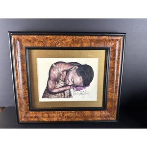 El amor firmado puede ser escuchado por Bryan Collier en marco de madera burl ornamentado decoración pared H - Imagen 1 de 8