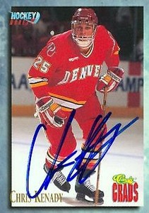 Chris Kenady autographed Hockey Card (Denver, WCHA) 1995 Classic Grads #75