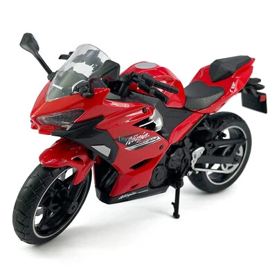 1/12 Scale 2023 Kawasaki Ninja 400 Motorcycle Model Diecast Toy Motorcycle Red - Image 1 of 4