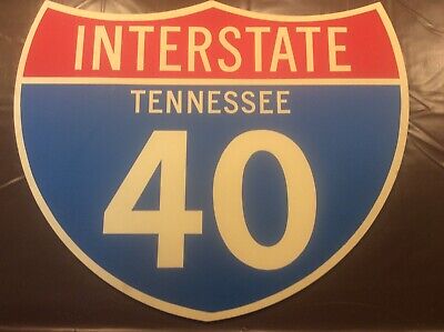 Vintage USA American Road Street Sign Tennessee Interstate Americana Mancave • 55.31$