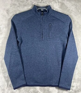Zelle Jacket Fleece Boys 1/4 Zip Youth SZ L 10-12 Chest Pocket Long Sleeve Blue - Picture 1 of 5