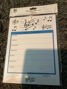 BNWT New Music A4 Weekly Desk Planner 60 Tear Off Pages - To Do Don’t Forget - Picture 1 of 4