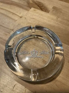 Vintage Clear Glass “Hilton Hotels” Around the World 4 1/2” Round Ashtray - Picture 1 of 12