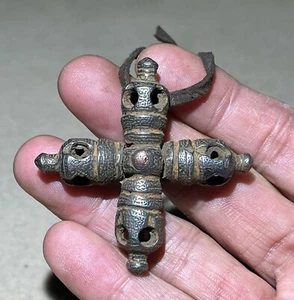 Ancient Indo Tibetan Nepali Himalayan iron meteorite Prayer Amulet Vajra - Picture 1 of 8
